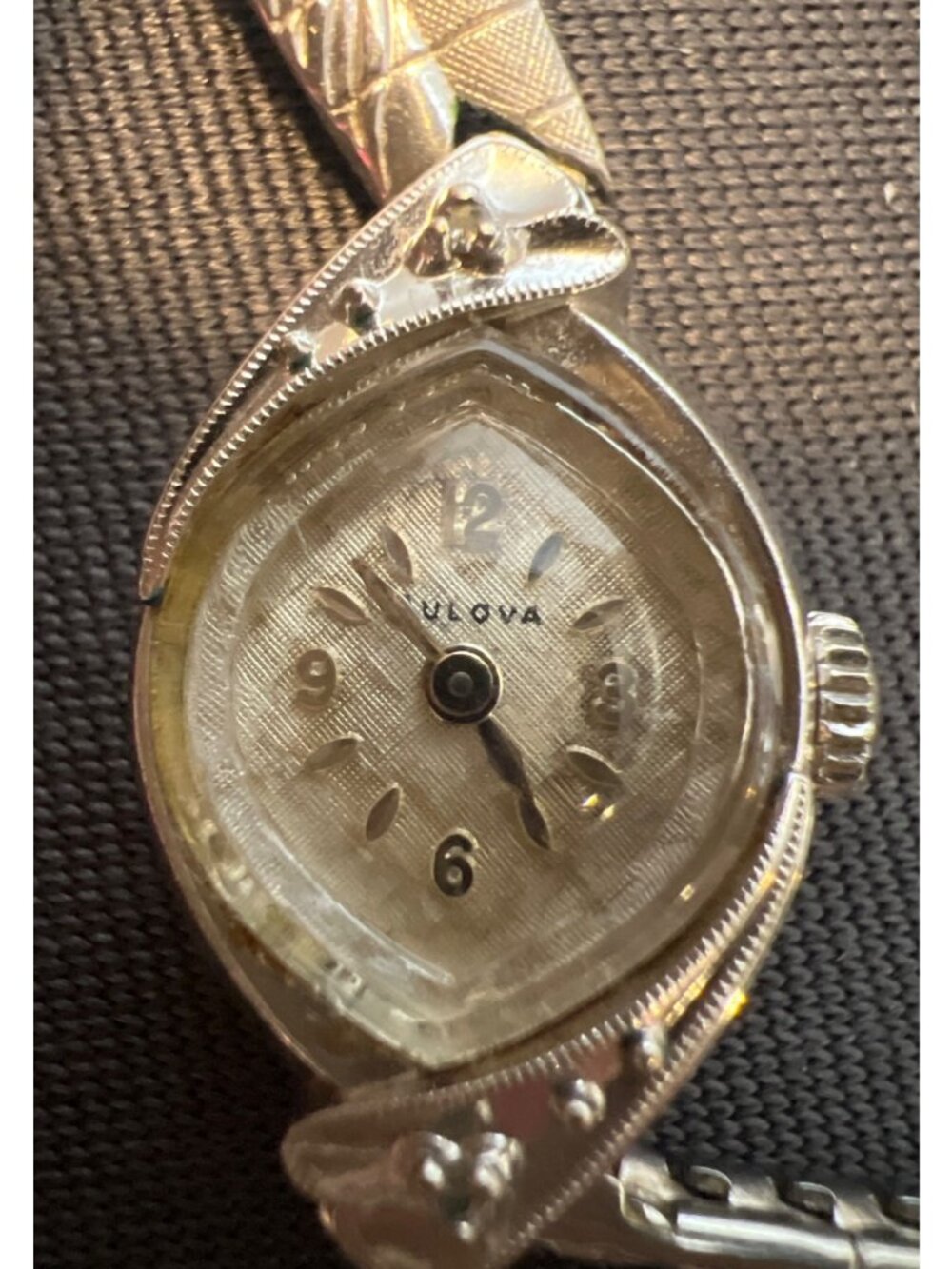 Vintage Bulova Watch First Lady Diamond Elegance 10K Plate Silver Tone Works - Picture 4 of 9